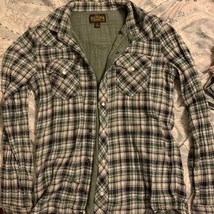 Green and Blue True Religion Flannel
